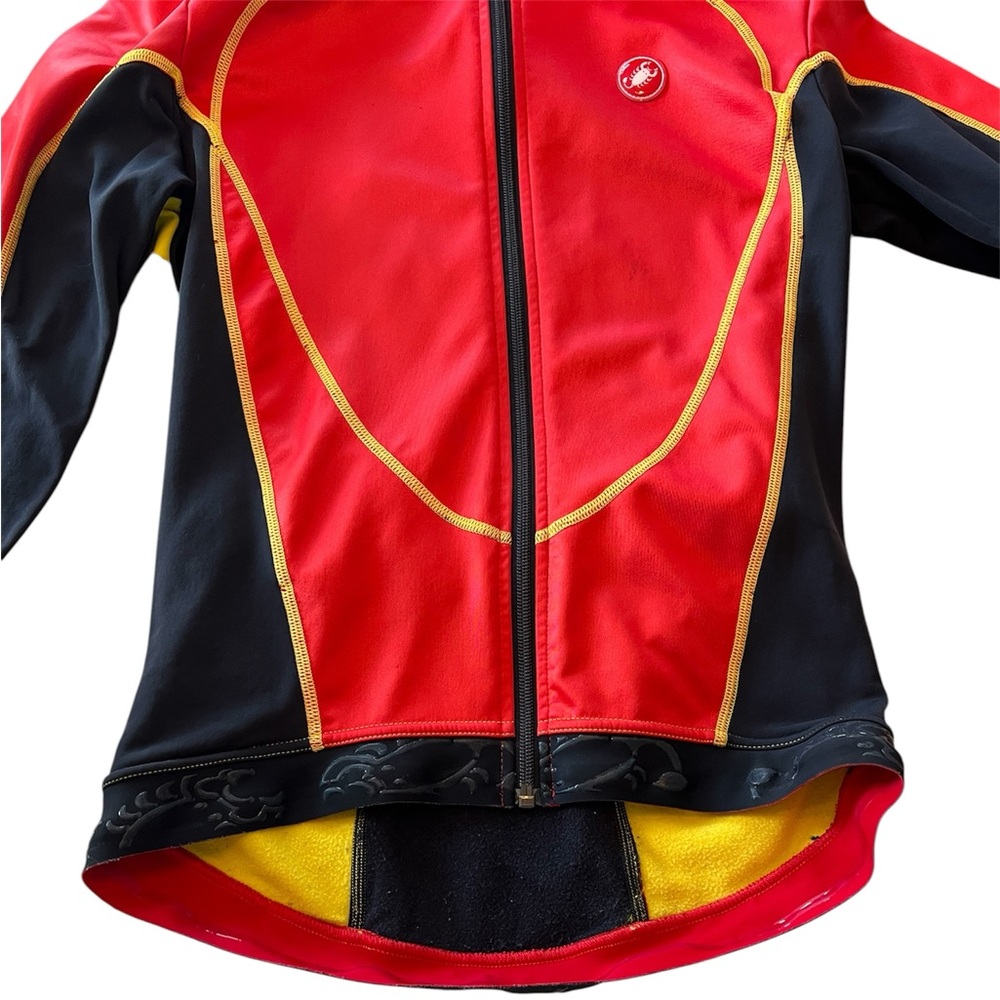 Men’s Castelli Rossi Corsa Cycling Jacket size Medium Red Yellow Black - Picture 3 of 14